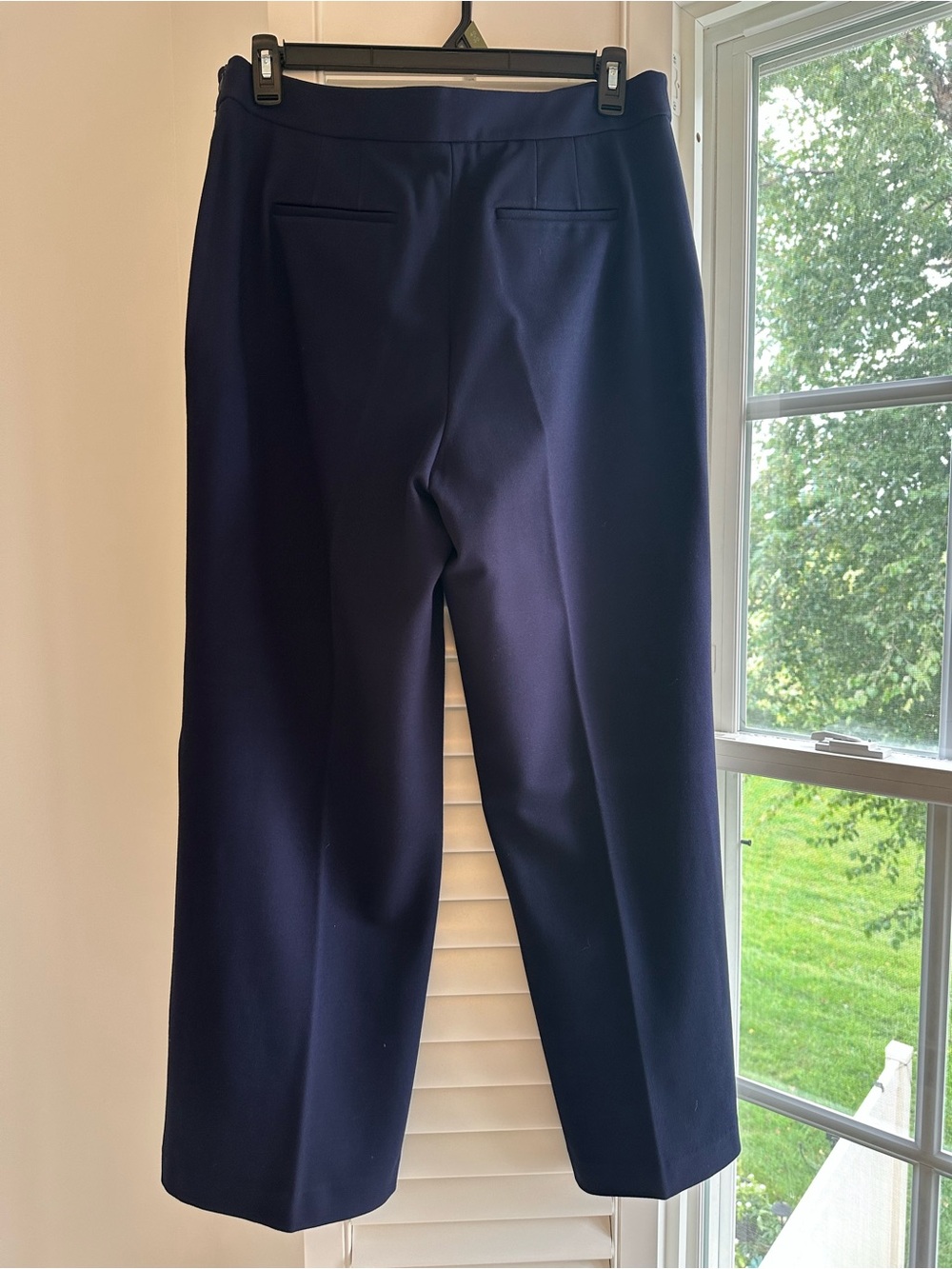 NWOT Talbots Knit Sailor Wide Leg Crop Pants Navy Gold Buttons Size 14 - Picture 8 of 13
